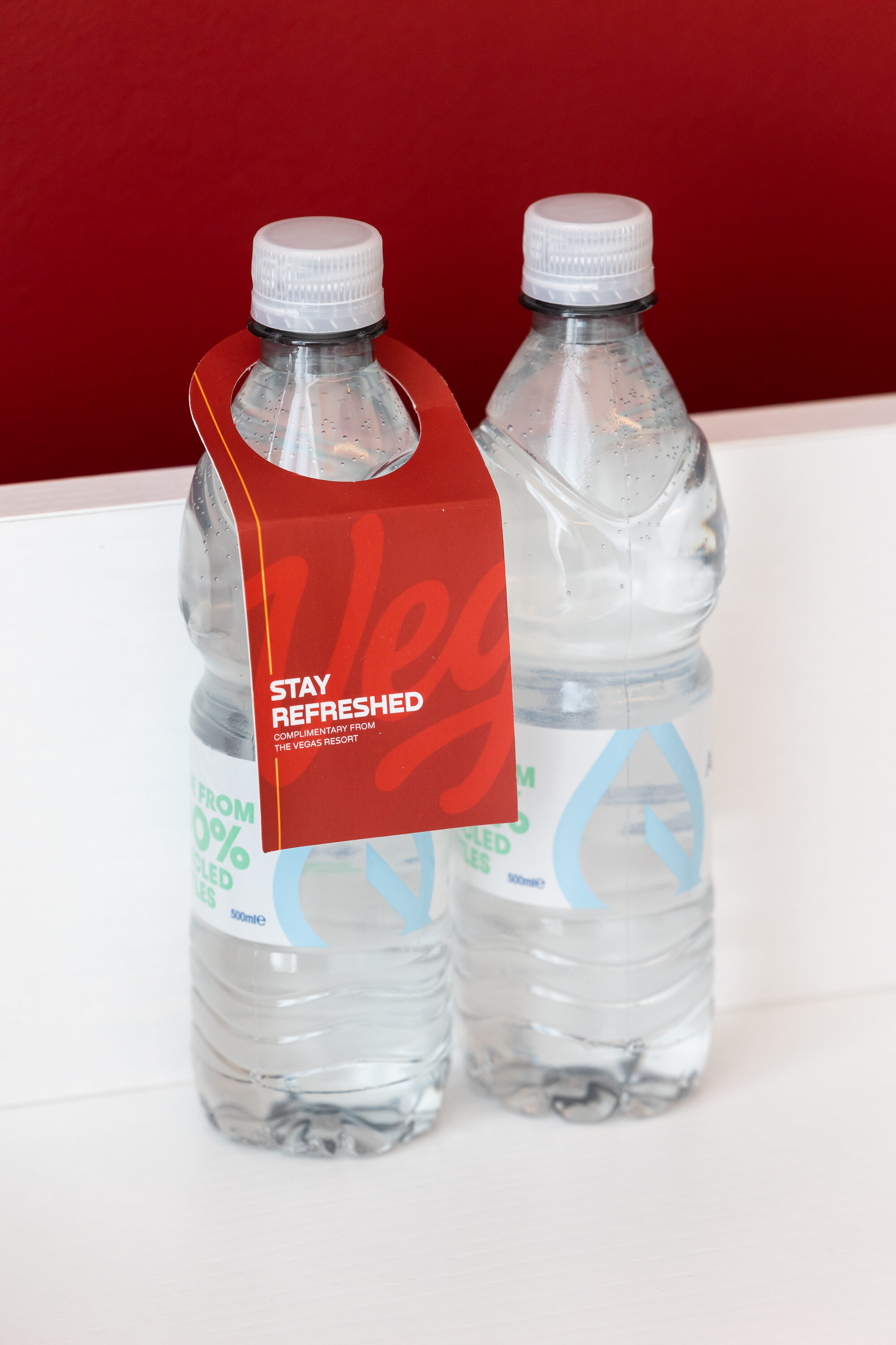 Vegas Resort water bottles at Vegas Resort